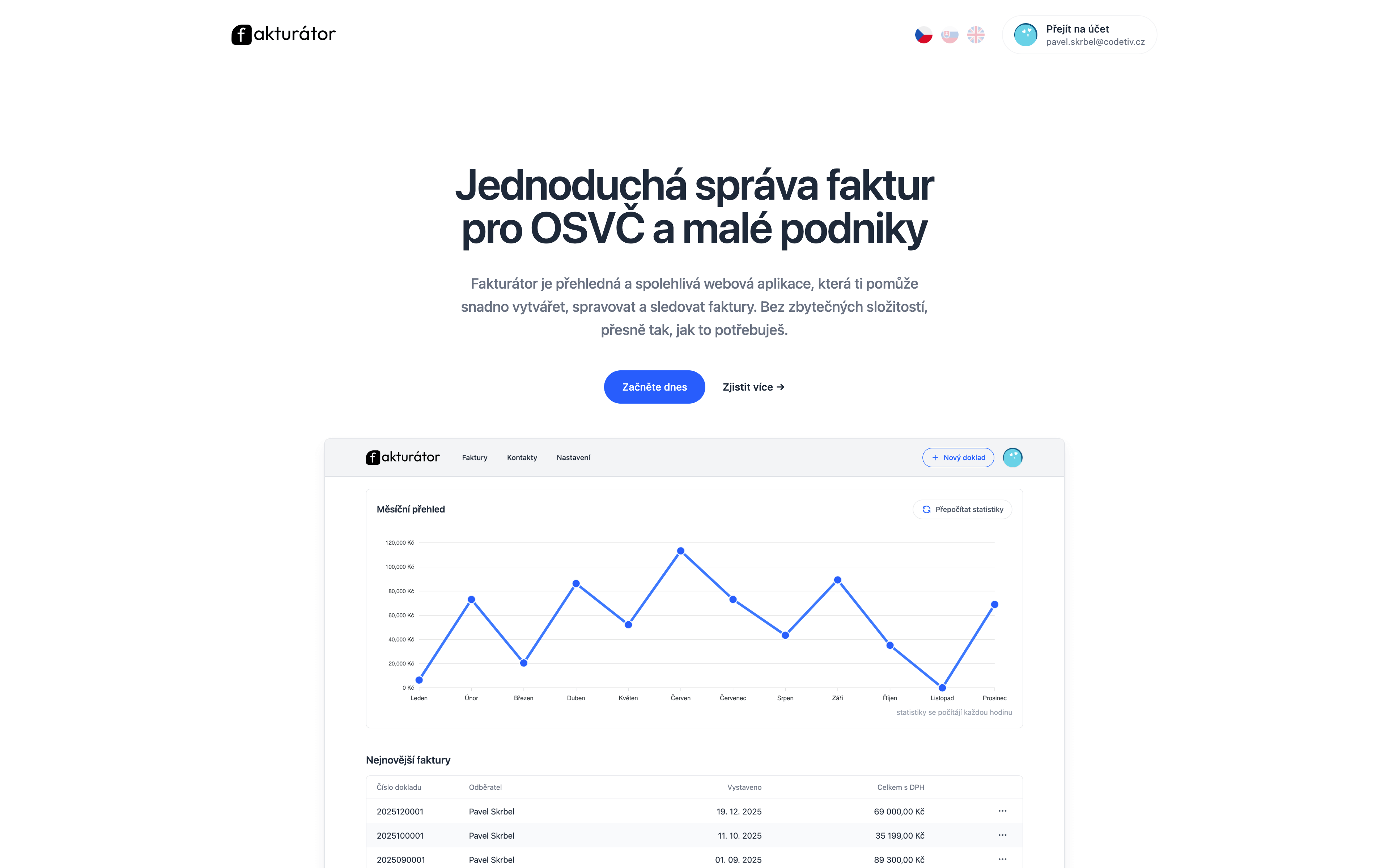 screenshot fakturator.eu