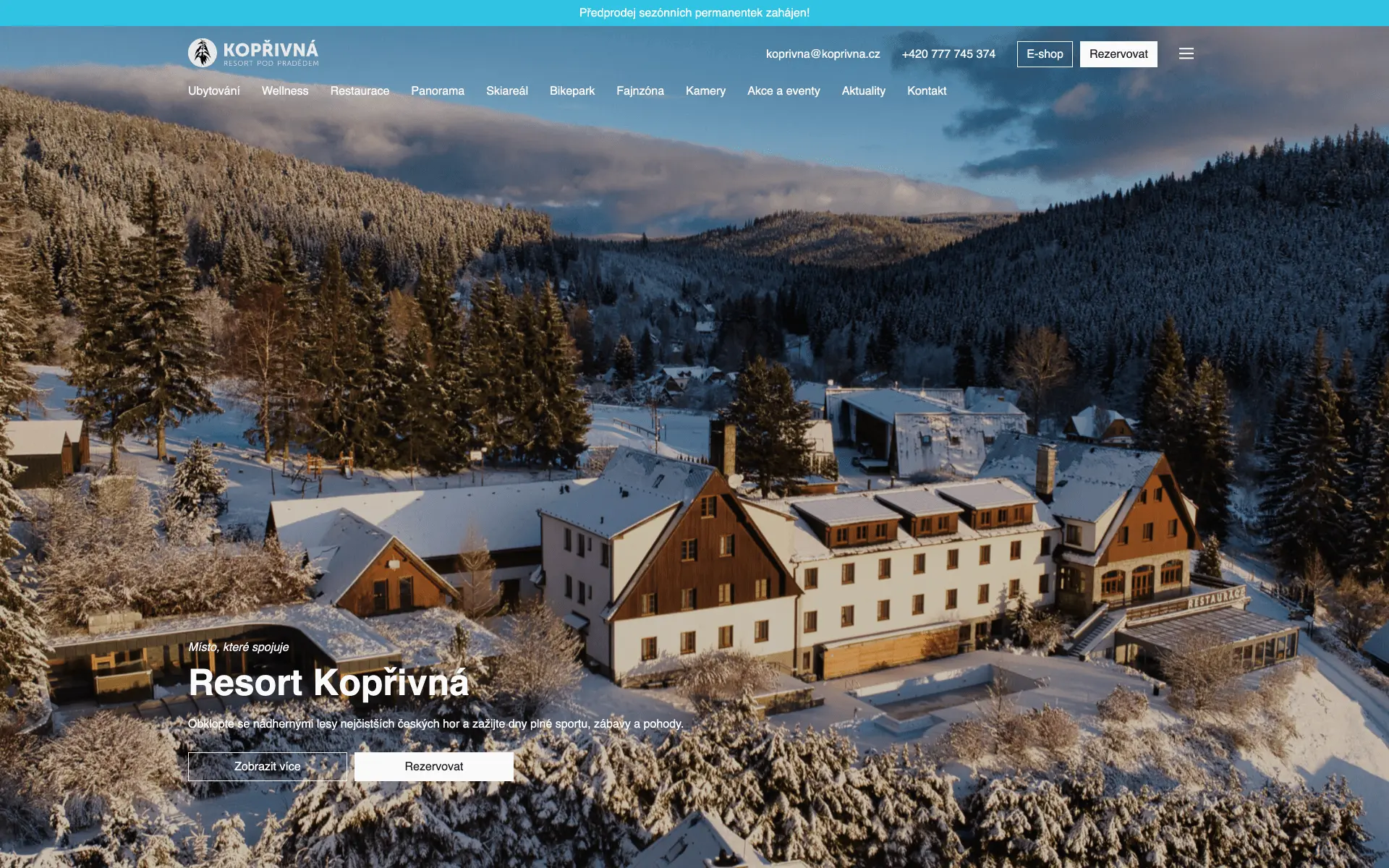 screenshot koprivna.cz