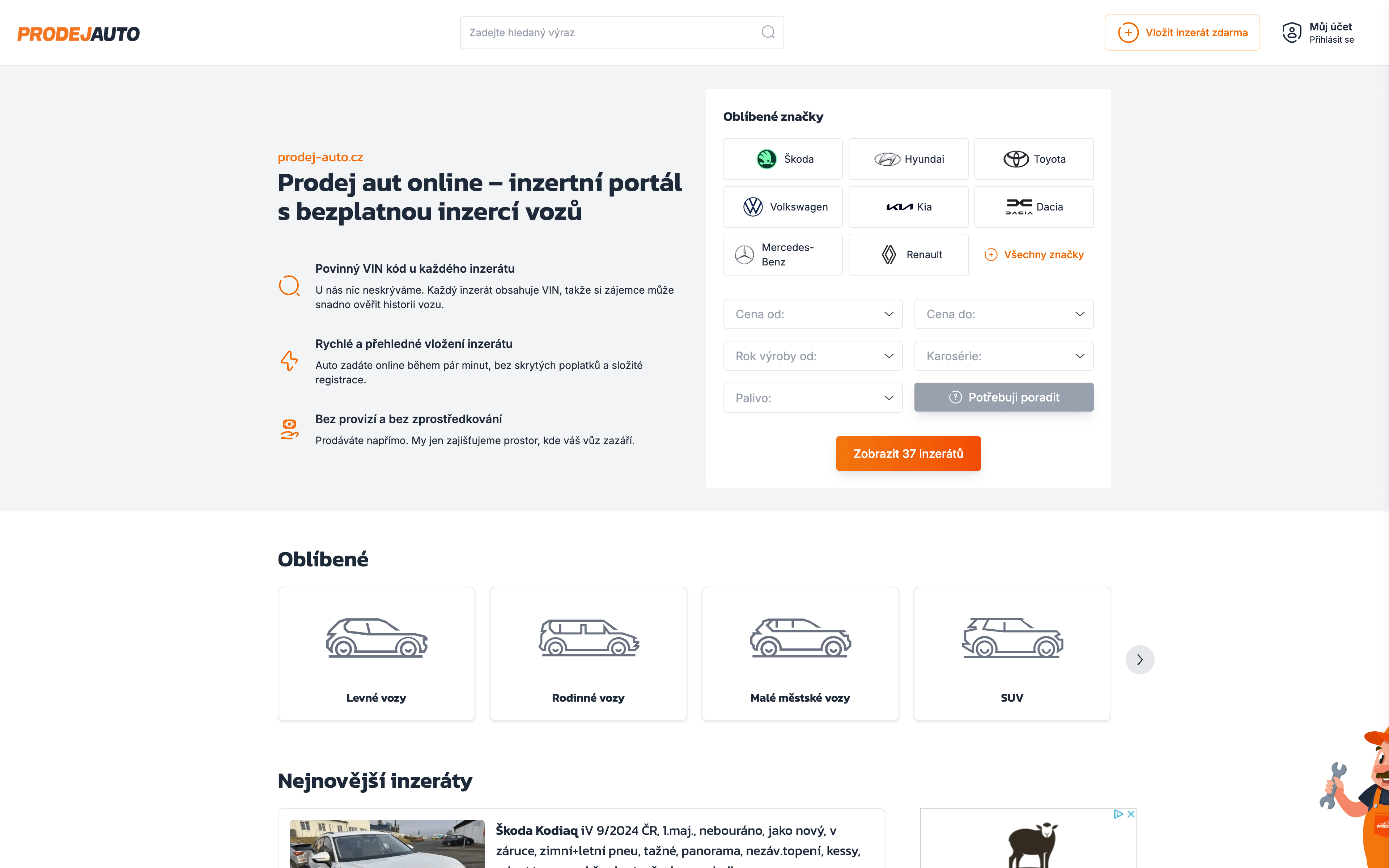 screenshot prodej-auto.cz